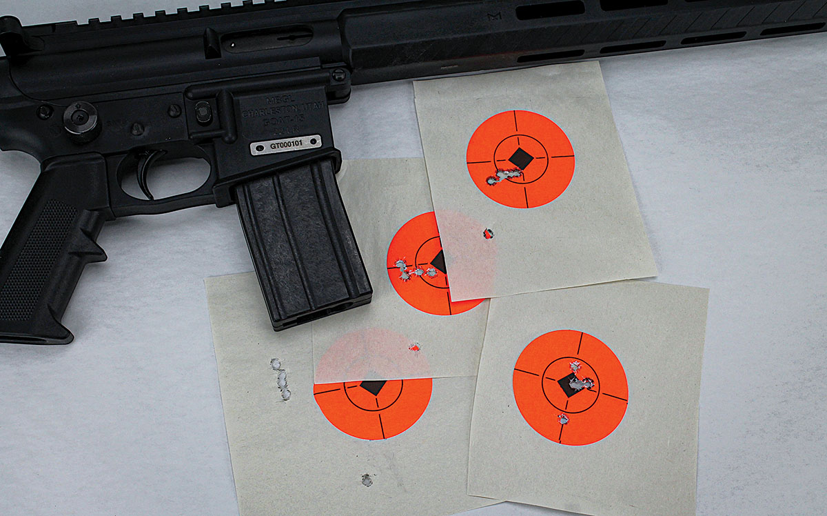 The hefty trigger pull is likely responsible for consistently throwing a round outside of five-shot groups.